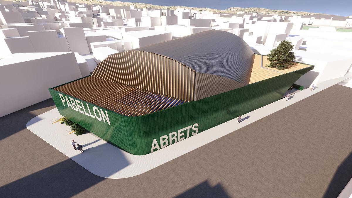 Entrada principal del pabellón situado en Els Arbrets de Crevillent