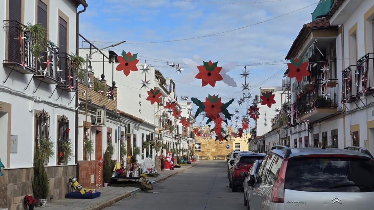 Decoración en la calle Acacias de Villafranca.