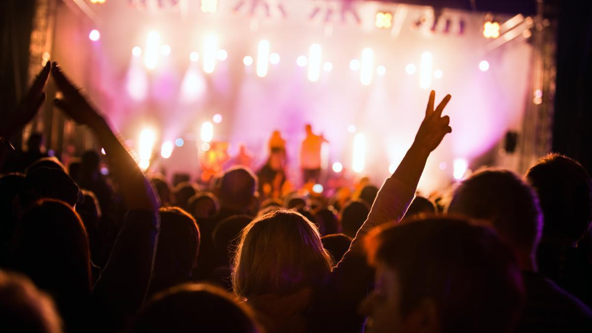 Persones gaudeixen d&#039;un festival