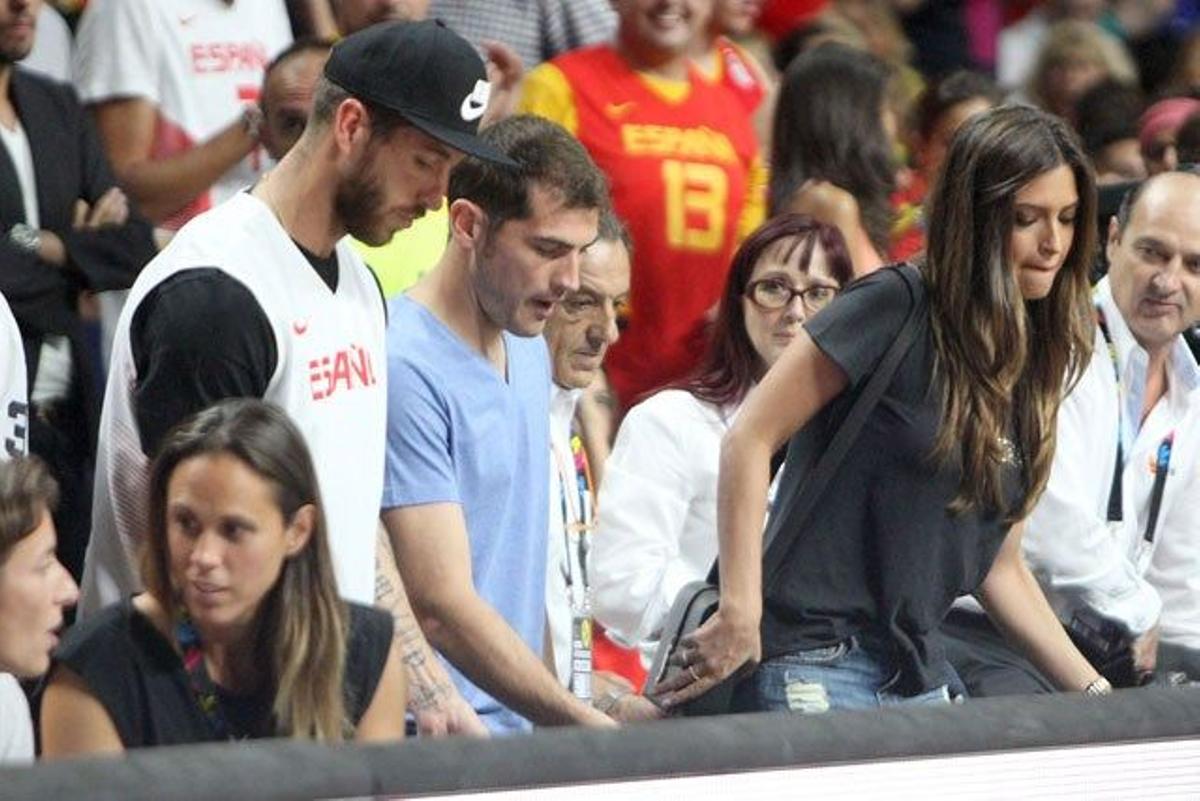 Sara Carbonero, Iker Casillas y Sergio Ramos