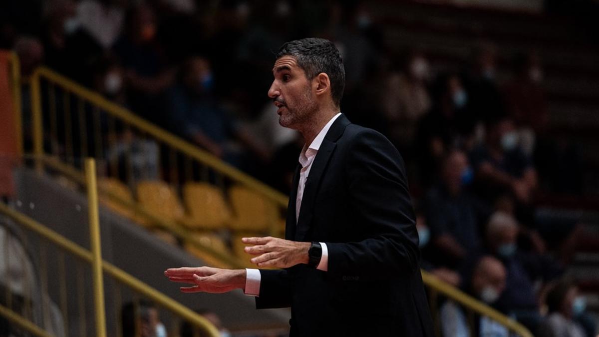 Rubén Burgos, durante el encuentro ante el Beretta Familia Schio.