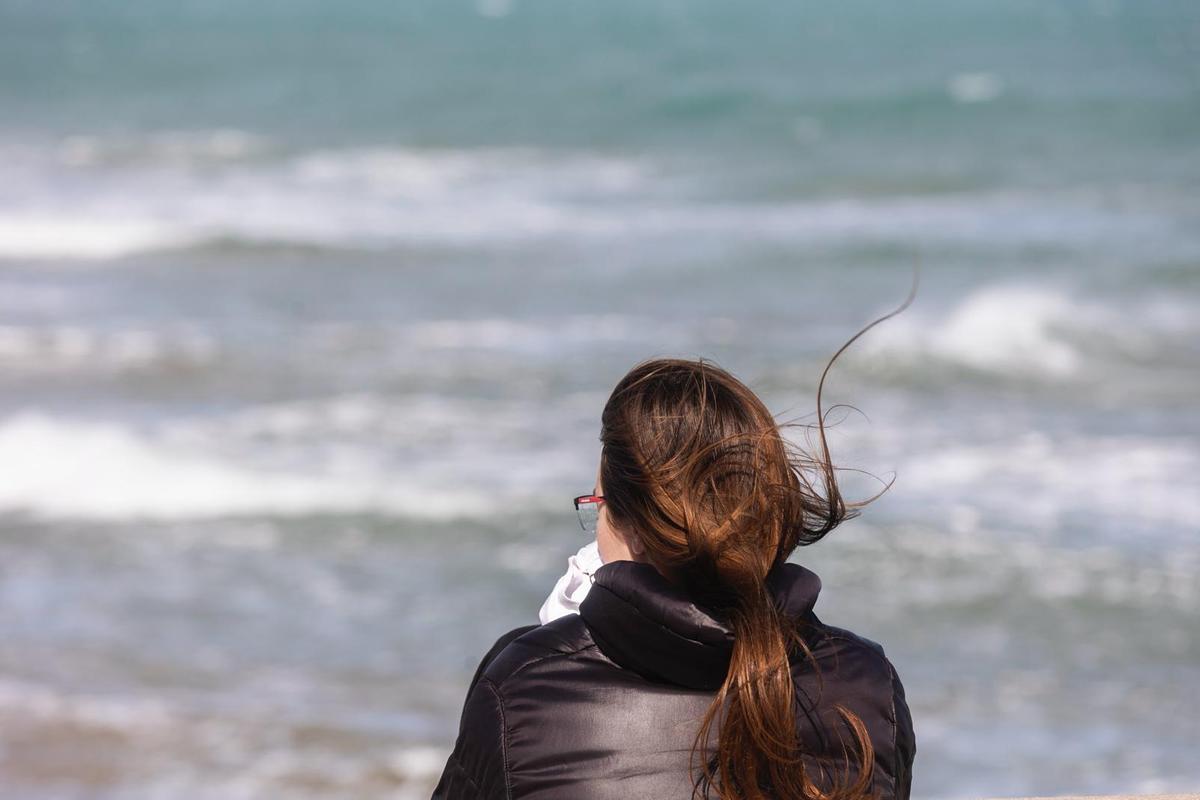 Temporal de viento en las playas valencianas