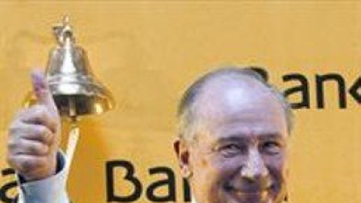 Rodrigo Rato, el día de la salida a bolsa del banco nacionalizado.