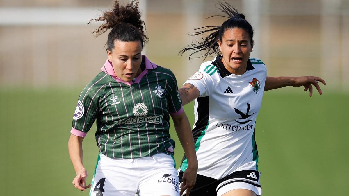 Dos jugadoras durante el partido.