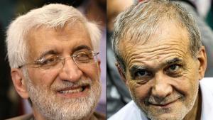 Los candidatos a la presidencia de Irán, Saeed Jalilí y Masud Pezeshkian