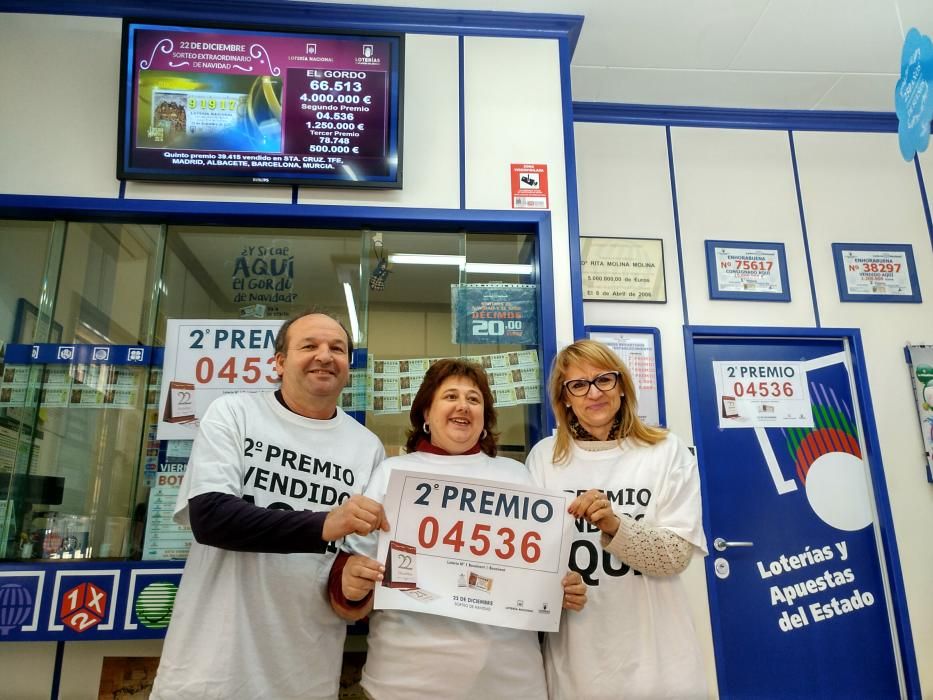 El segundo premio, vendido en la administración de Bocairent.