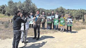 Tomás Guitarte, en un acto de campaña de Teruel Existe.