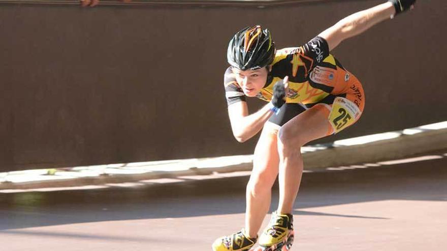 Sheila Posada, en acción durante una de las pruebas disputadas en Pamplona.