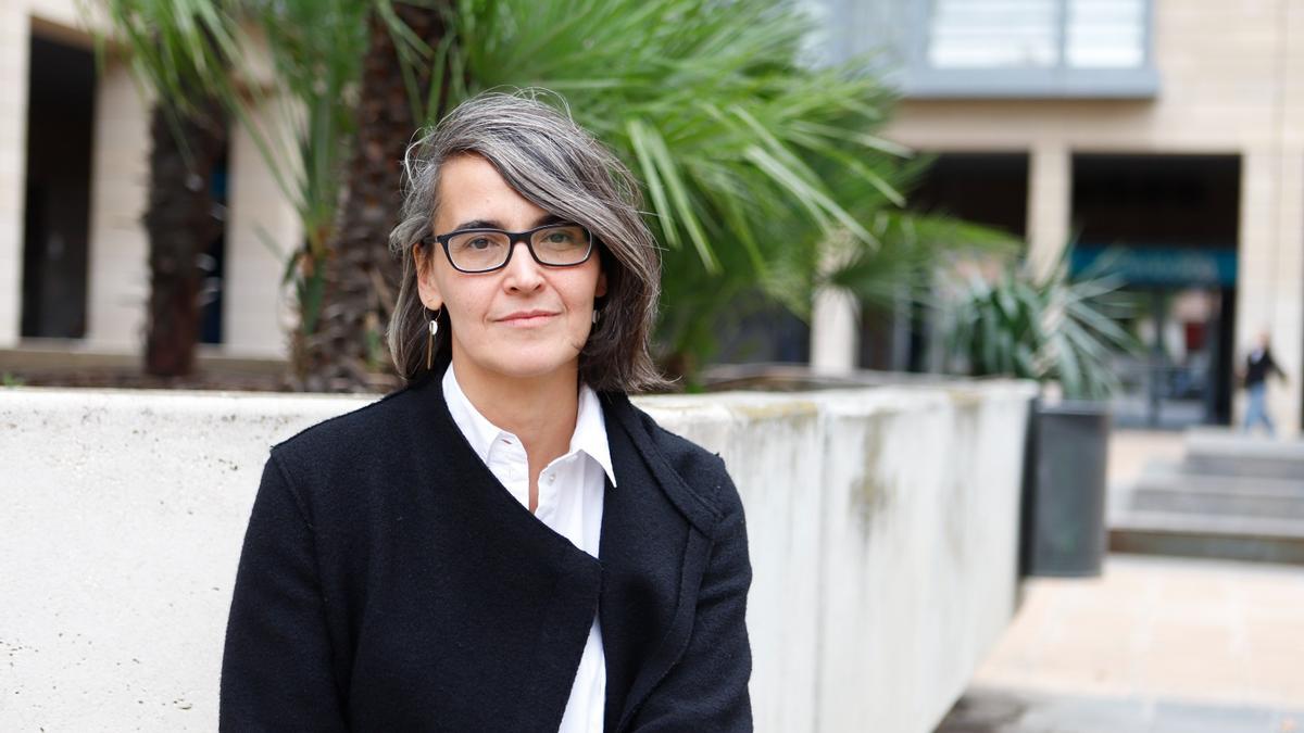 La historiadora de Alagón, Carmina Gustrán, ayer en Zaragoza.