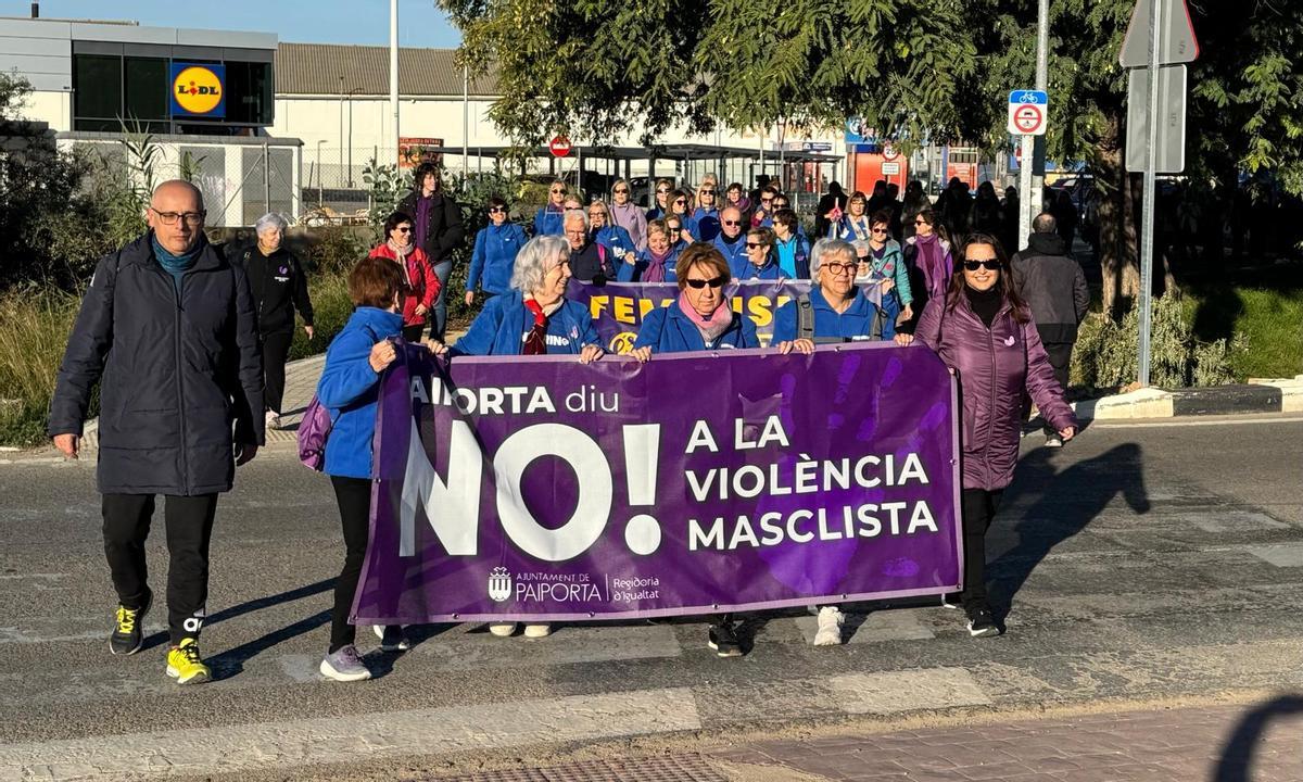 Paiporta en  la marcha feminista.