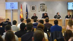 Juicio a los acusados de la agresión a dos guardias civiles y sus parejas en Alsasua, en la Audiencia Nacional.