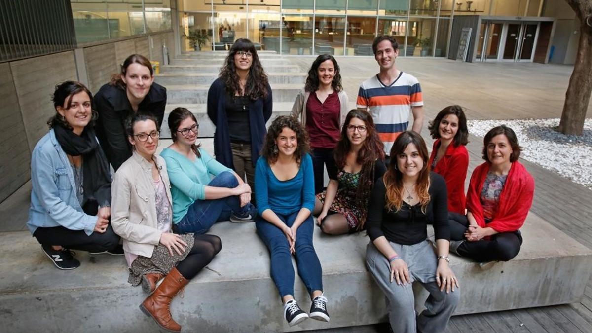 Organizadores de la Marcha por la Ciencia en Barcelona.