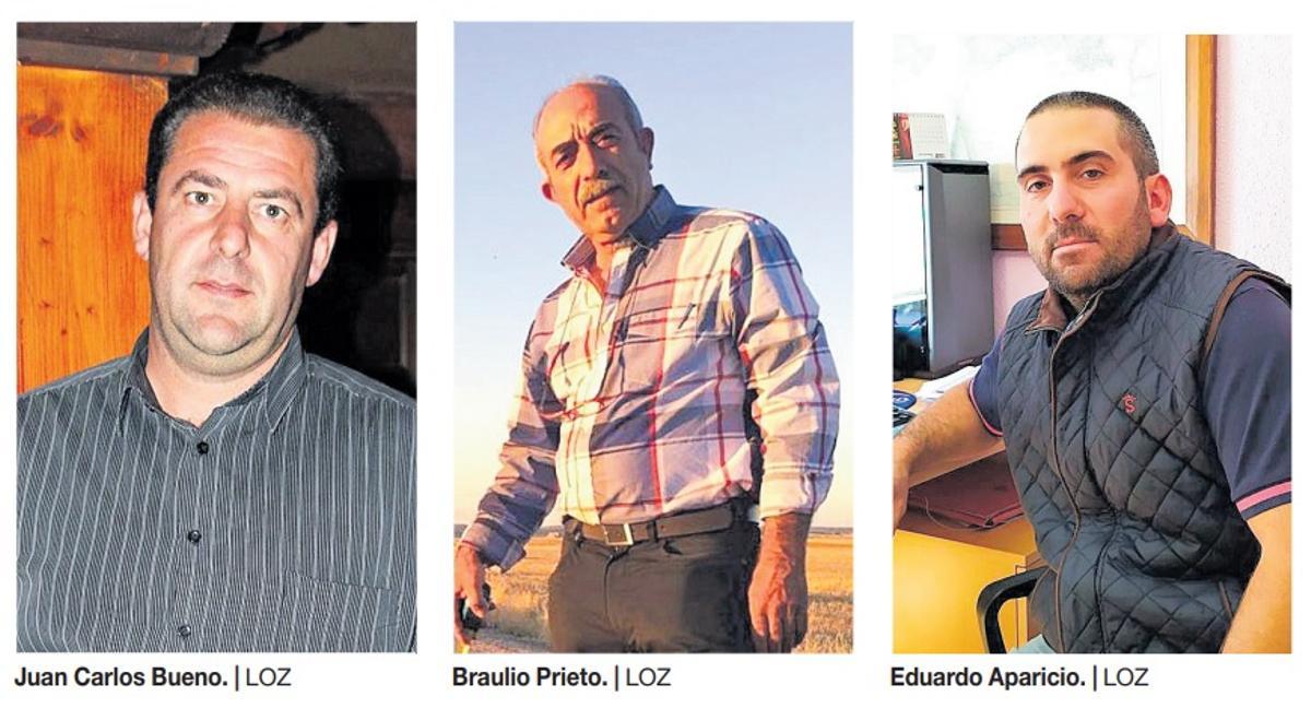 Juan Carlos Bueno (Manganeses de la Lampreana, PP), Braulio Prieto (San Pedro de la Nave-Almendra, PSOE) y Eduardo Aparicio (El Pego).