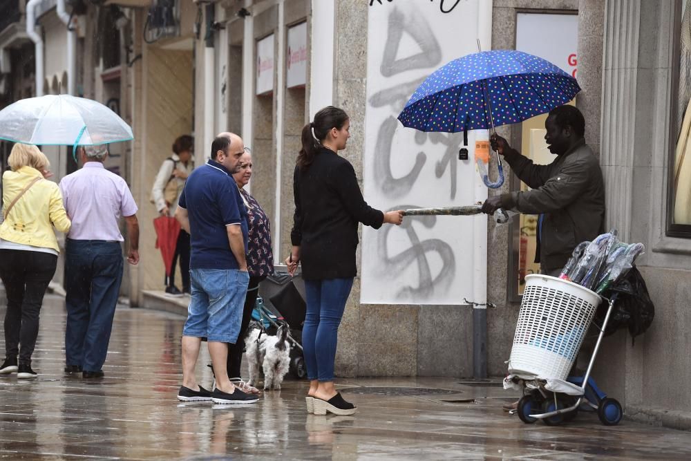 Lluvia en A Coruña por aire frío en la atmósfera