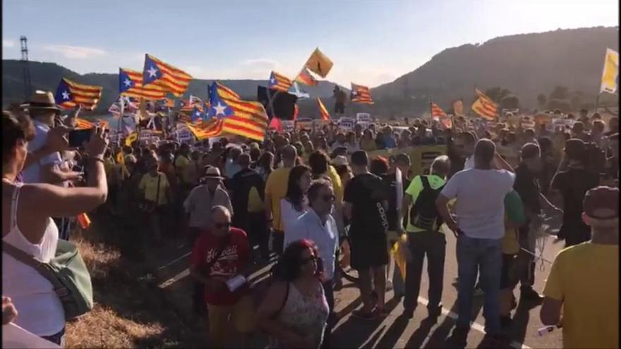 Manifestació per l'alliberament dels presos a Lledoners