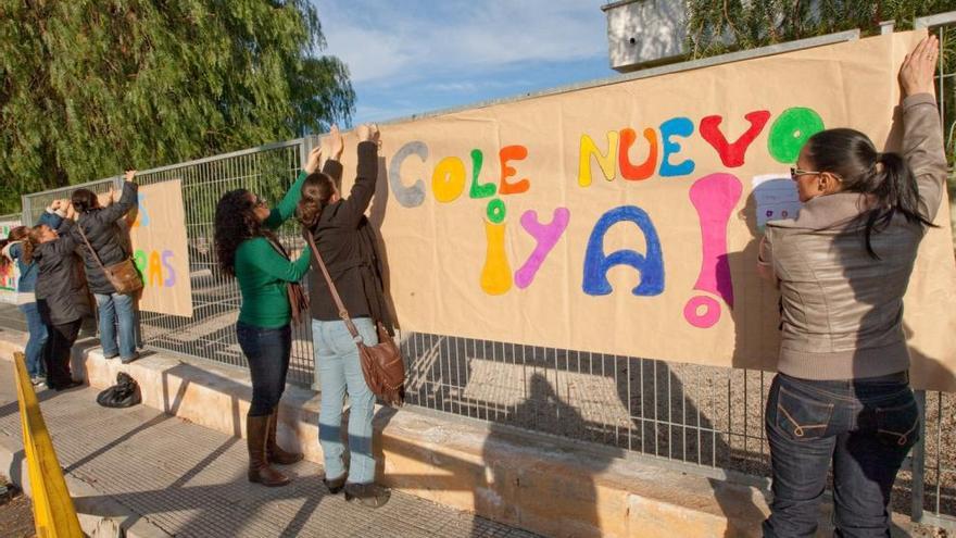 Imagen de una de las pancartas de protesta.