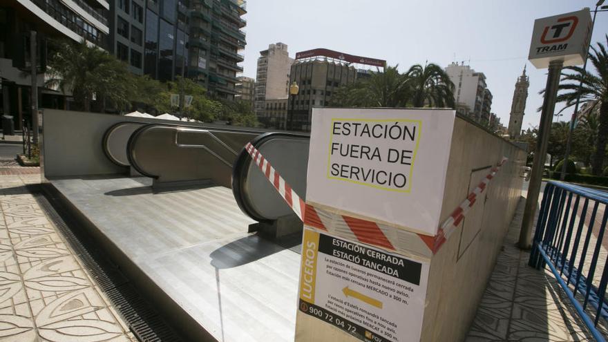 Averí­a en la estación del TRAM de luceros