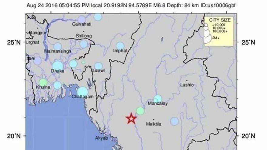 Un español herido en el terremoto de Birmania