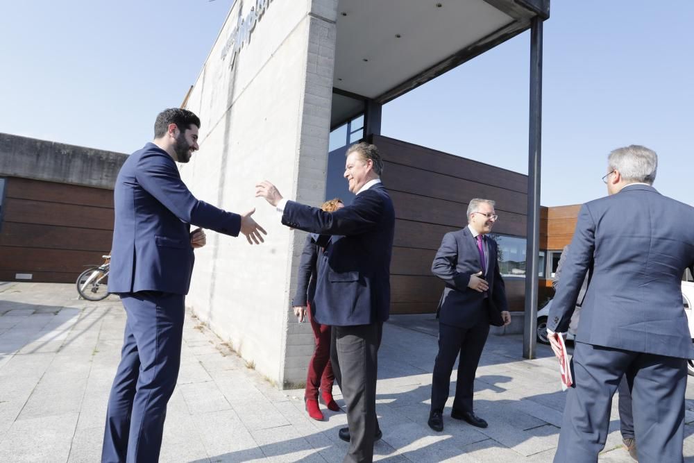 Colocación de la primera piedra del nuevo edificio de la incubadora de Impulsa