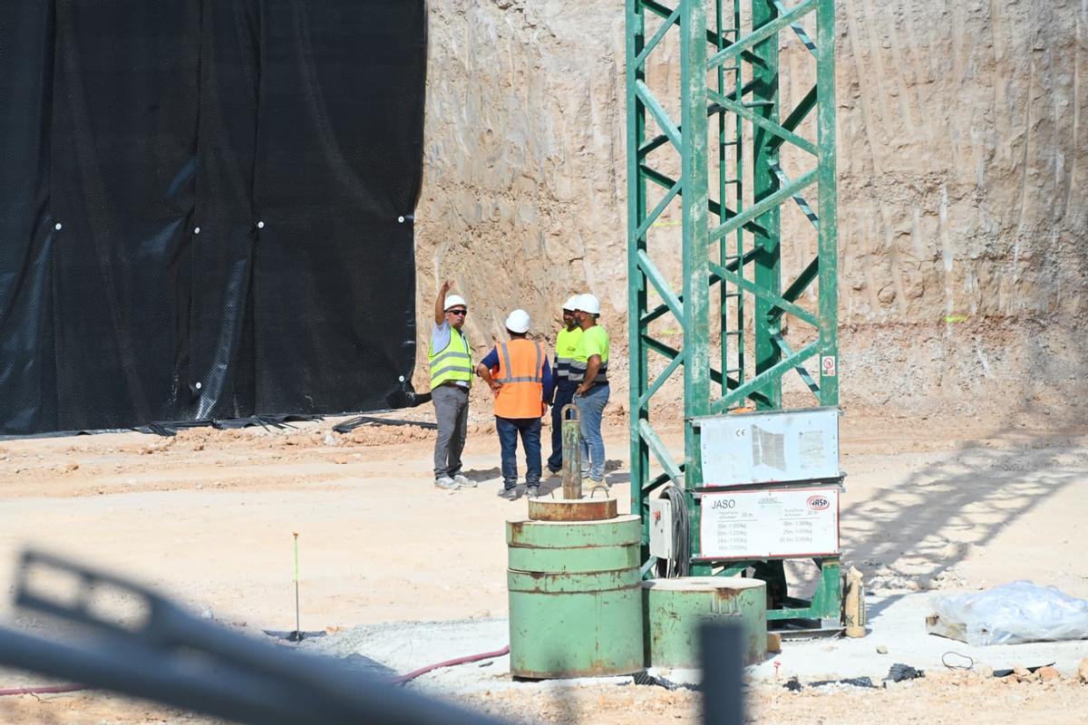 Las obras ya están entrando en una fase posterior a la excavación