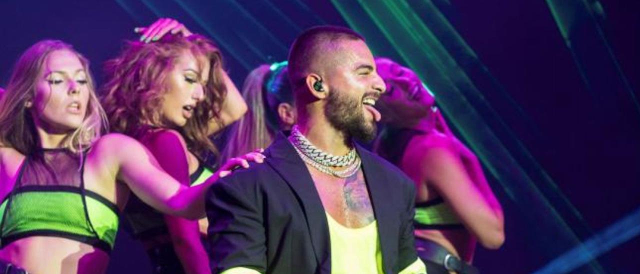 El cantante Maluma, en uno de sus conciertos.