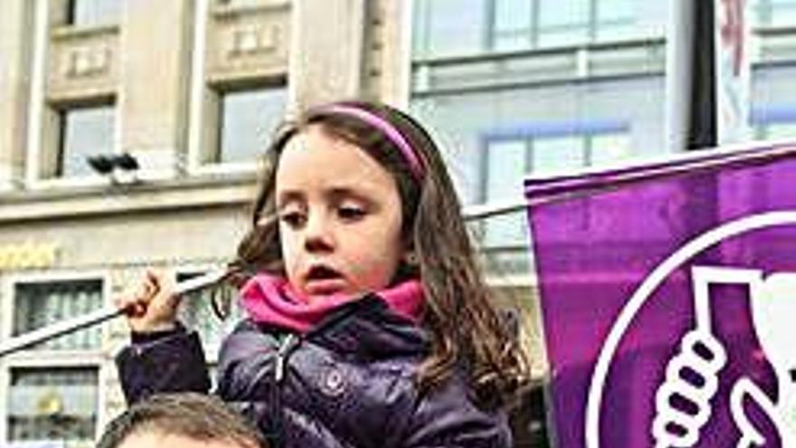 Manifestación feminista del 8-M en A Coruña.