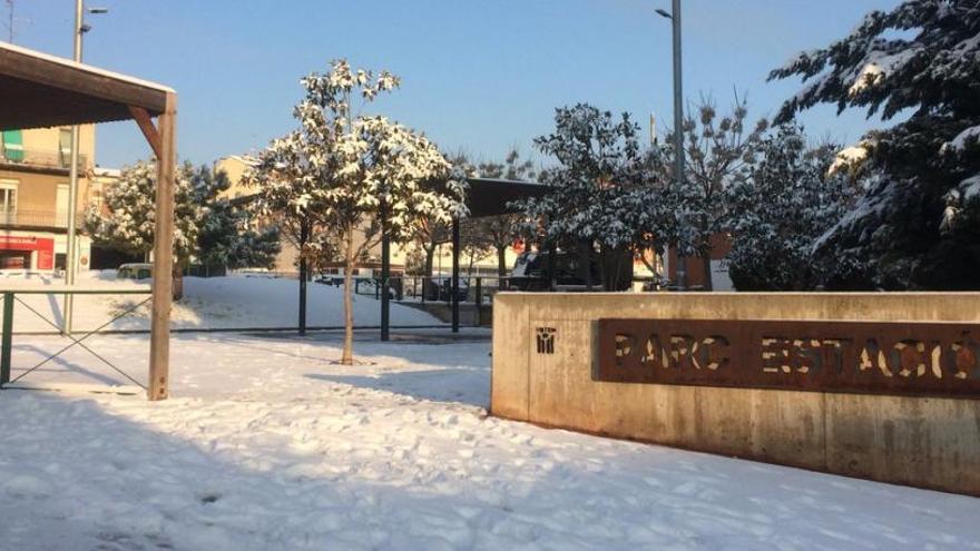 La neu ha emblanquinat el municipi de Navàs