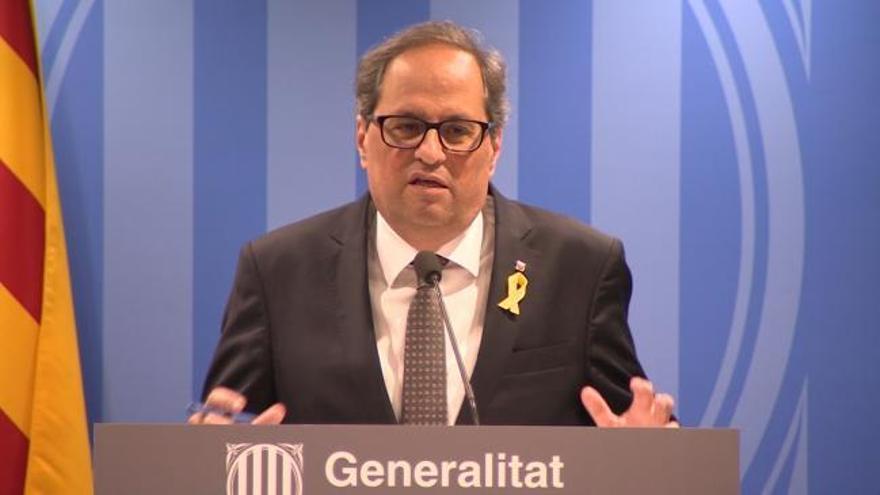 Torra: "Mi único límite es el Parlament de Cataluña"