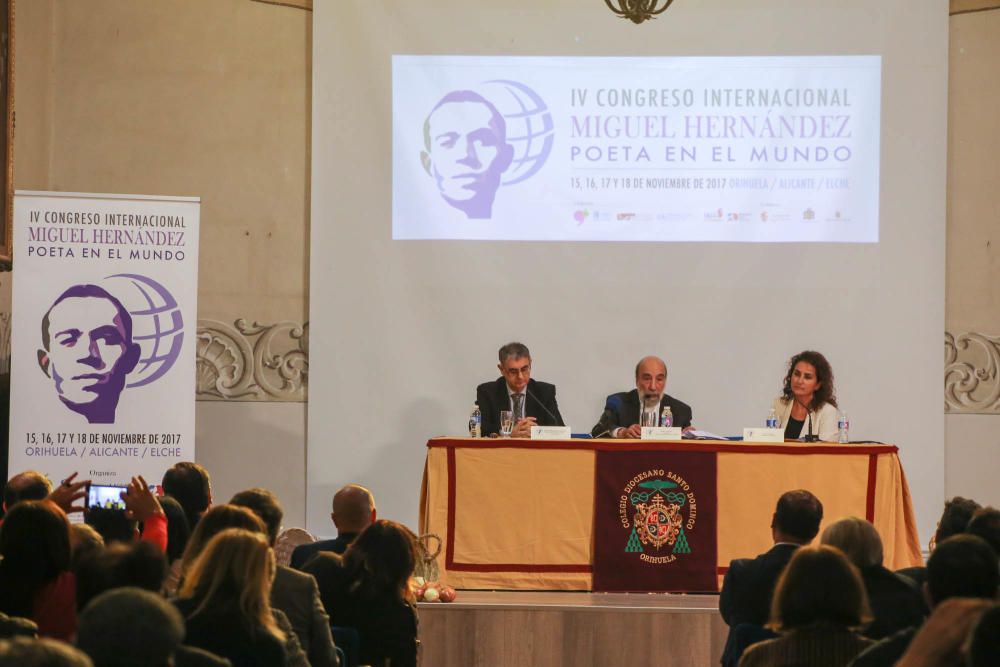 Inauguración Congreso Miguel Hernández en Orihuela