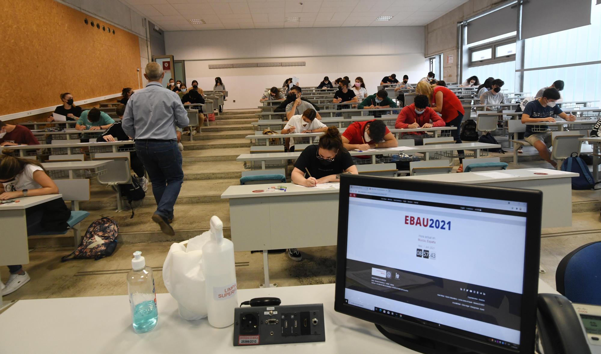 Selectividad 2021 en el campus de Espinardo, en Murcia