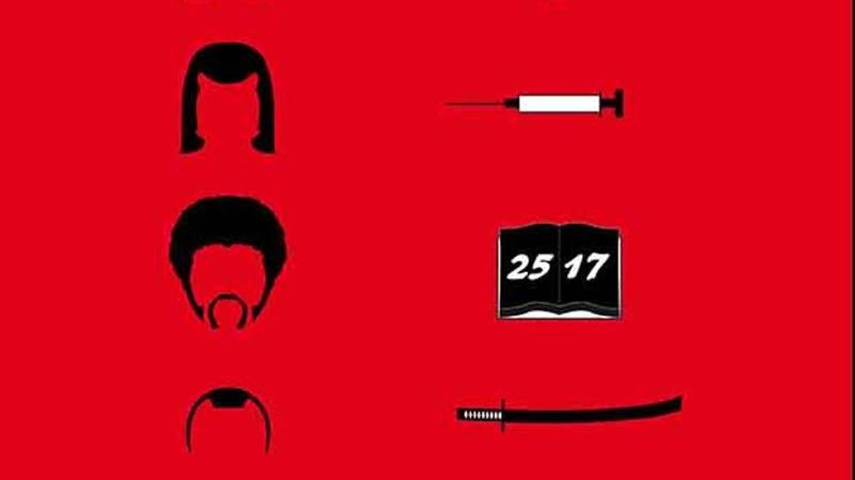 Cartél minimalista de Pulp fiction.