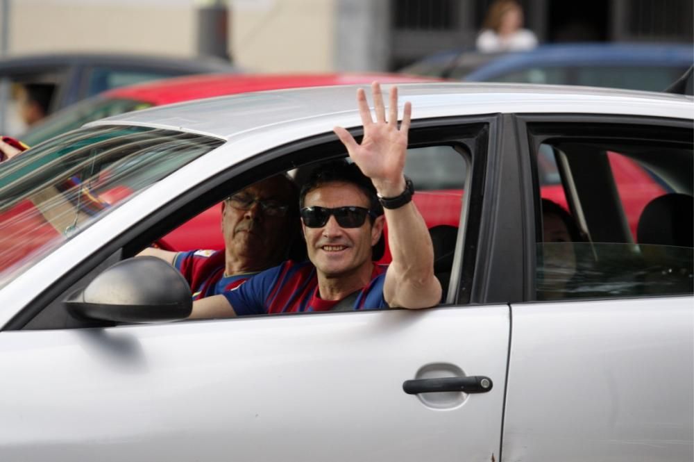 Celebración del título de Liga del Barcelona en Murcia