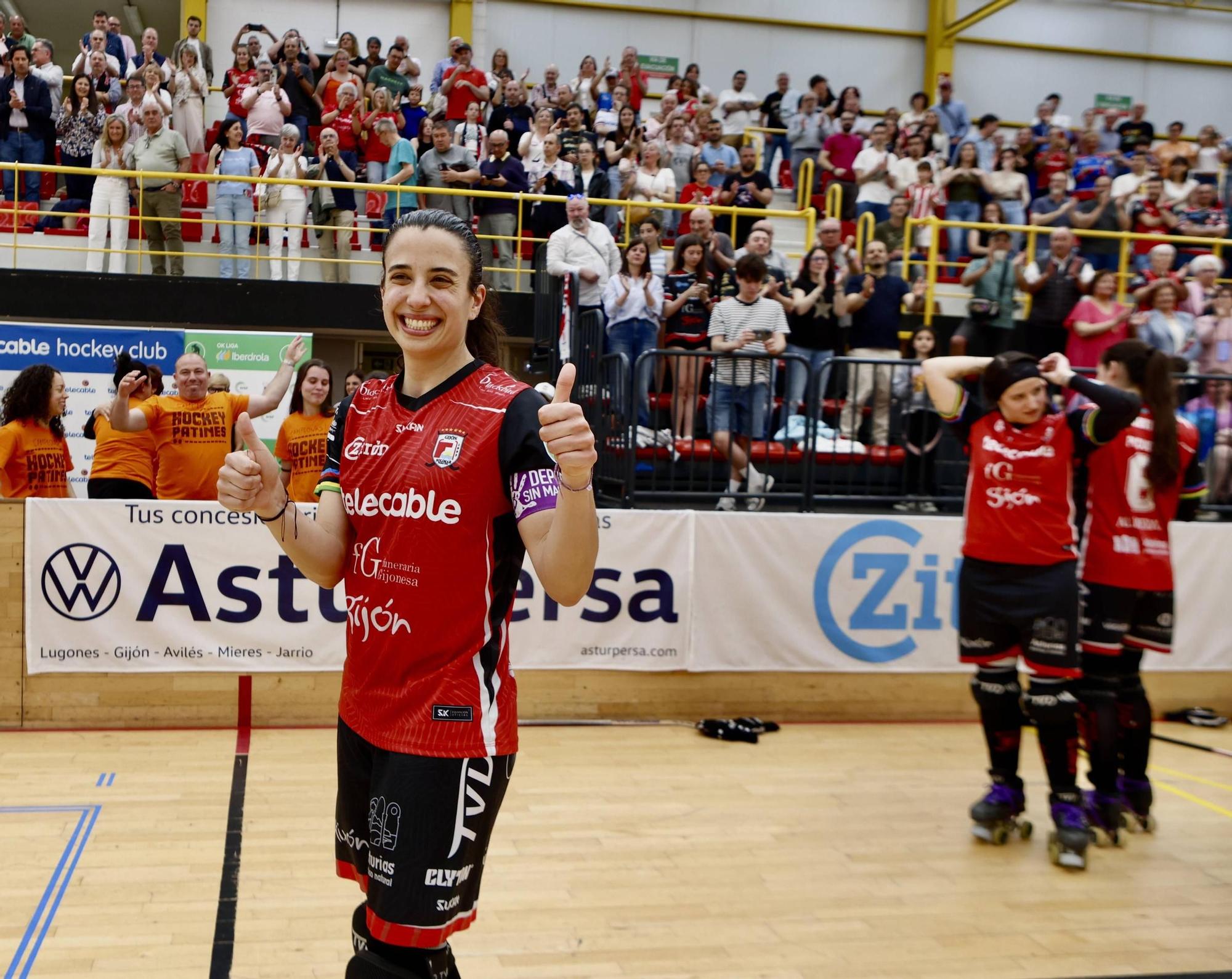 Triunfo, aplausos y lágrimas en el final liguero del Telecable (en imágenes)