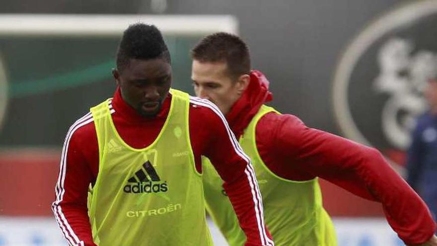 Levy Madinda, en un entrenamiento. // Ricardo Grobas