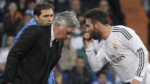 Carvajal habla con Ancelotti