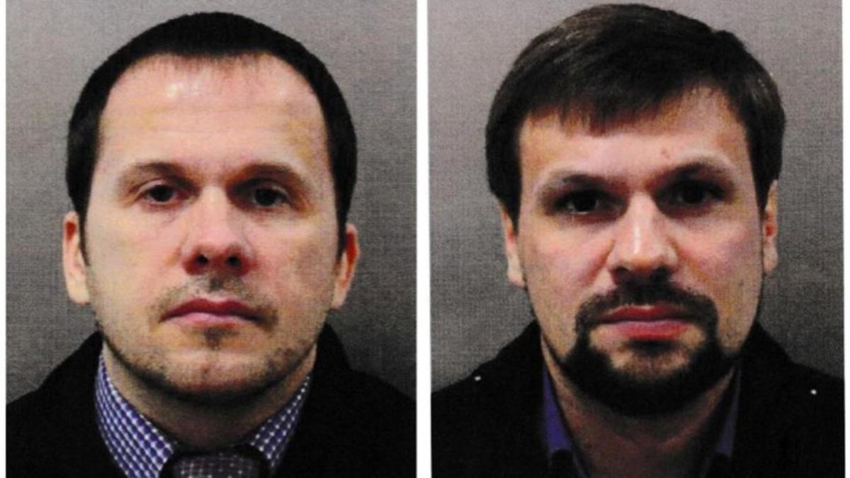 Alexander Petrov y Ruslan Boshirov, acusados de envenenar al exespía ruso Sergei Skripal y a su hija.