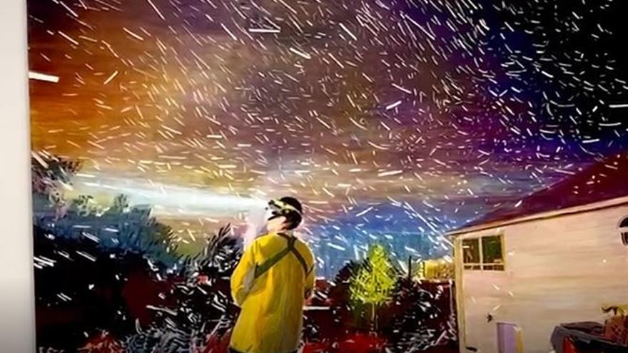 Vista general de 'Llueve fuego', la exposición del artista murciano Manuel Pérez