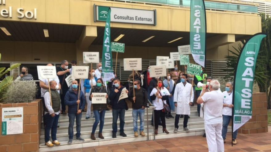 Personal de Enfermería, la pasada semana, en una protesta para pedir mejoras laborales.
