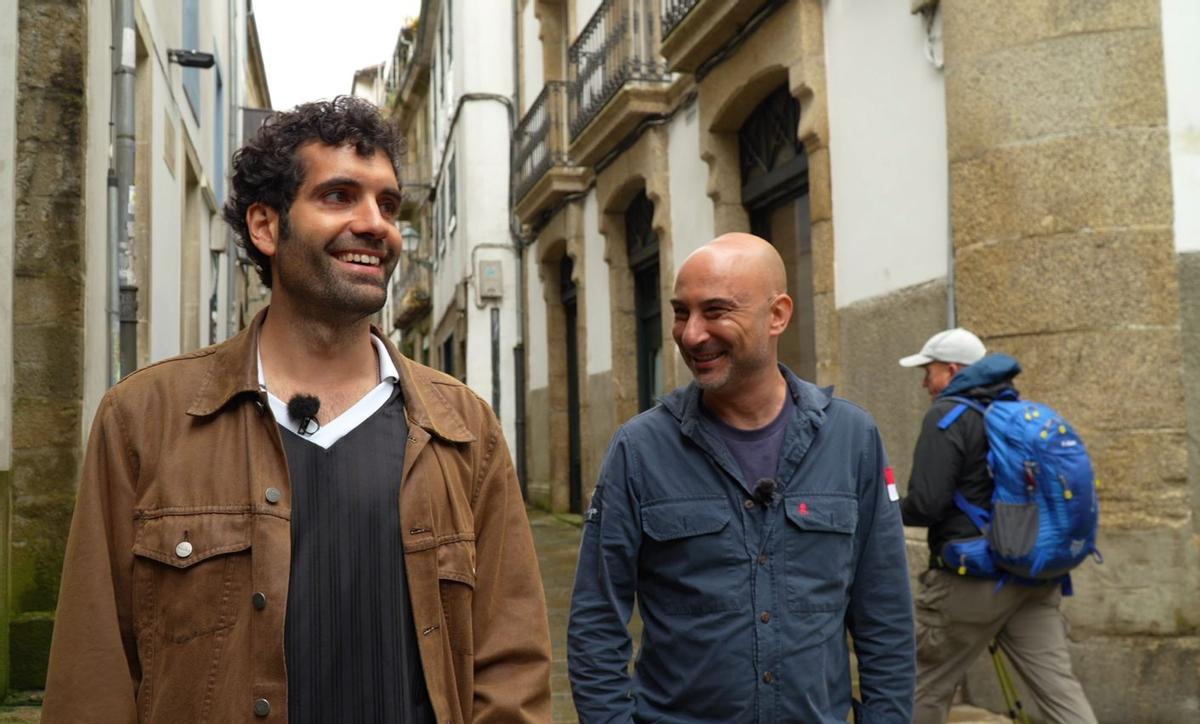 Tamar Novas e Manuel Domínguez, sonrintes, no programa desta noite na TVG. | TVG