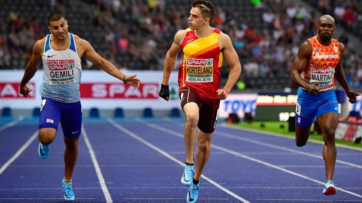 Hortelano entra por delante de Gemili y Martina en su semifinal de 200 de este miércoles en Berlín.