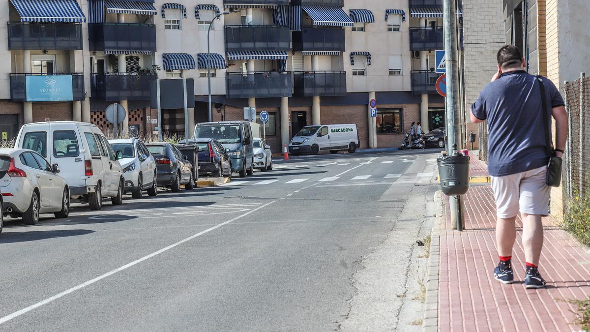 Calle en la barrio de la Serrana, en Callosa