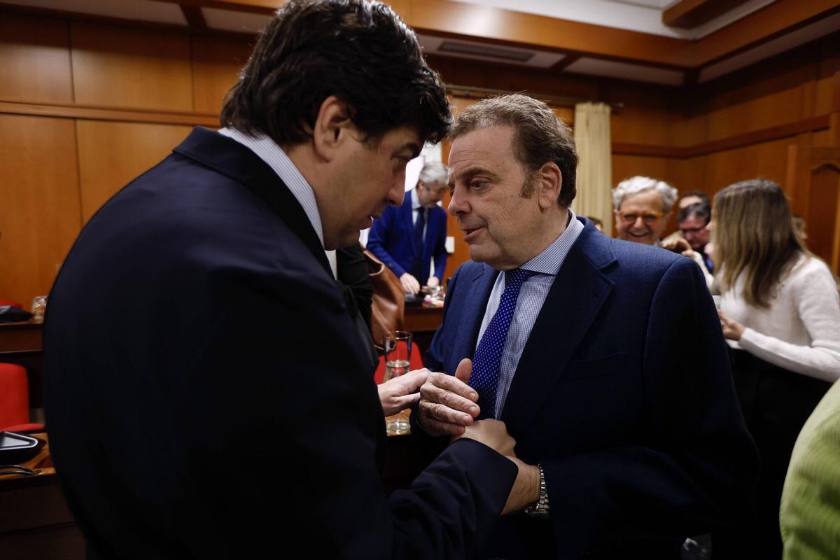 Pleno Ayuntamiento de Córdoba febrero. Ayuntamiento Manifestación de la plantilla de Hitachi, Policía local, La Comisión Coordinadora de la Plataforma de Afectados por los premios de jubilación en el Ayuntamiento de Córdoba, que afecta a más de 250 trabajadores jubilados