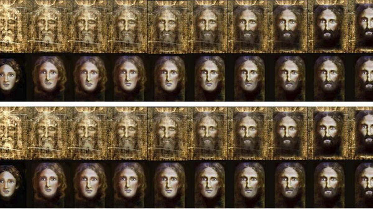 Retrato robot de Jesucristo de Nazaret, según la policía italiana, a la edad de 12 años y partiendo de la imagen de la Sábana Santa.