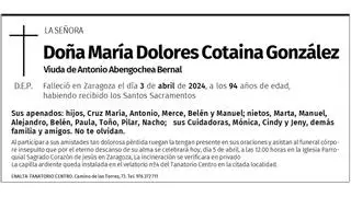 Doña María Dolores Cotaina González