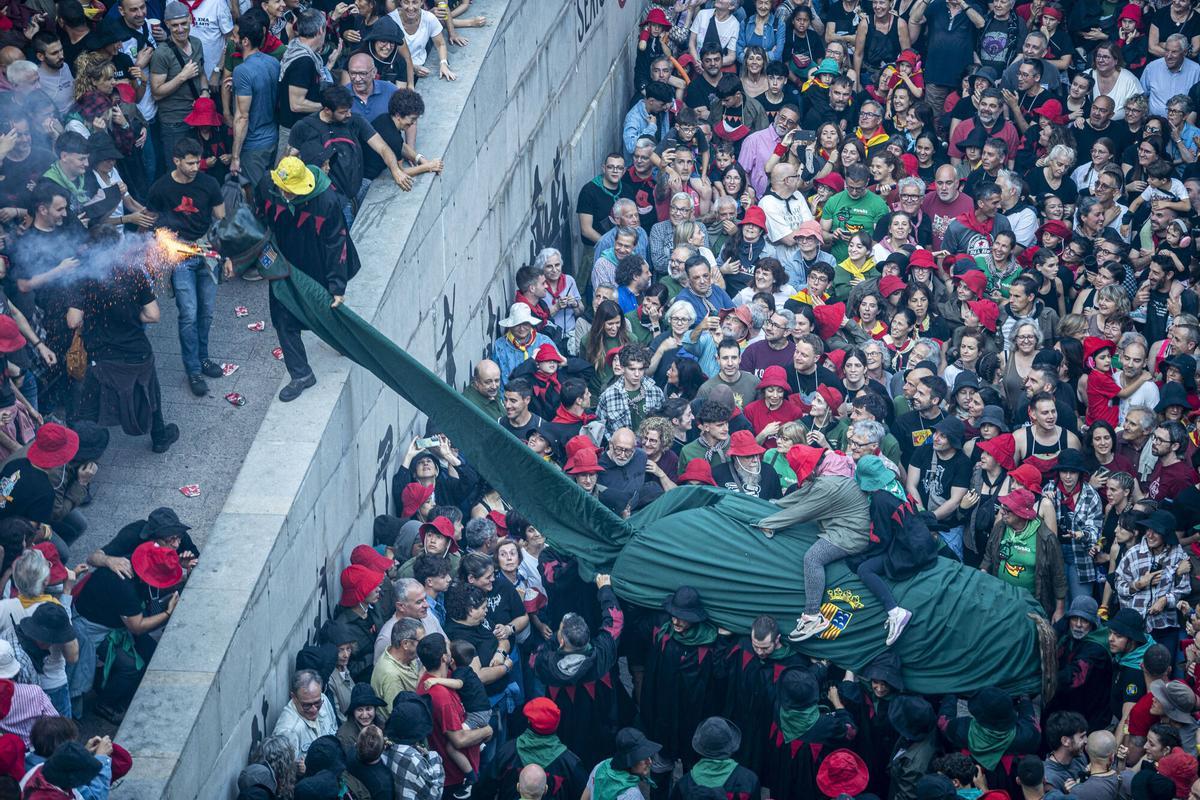 El Passacarrers de Patum d'aquest dimecres al vespre, en imatges