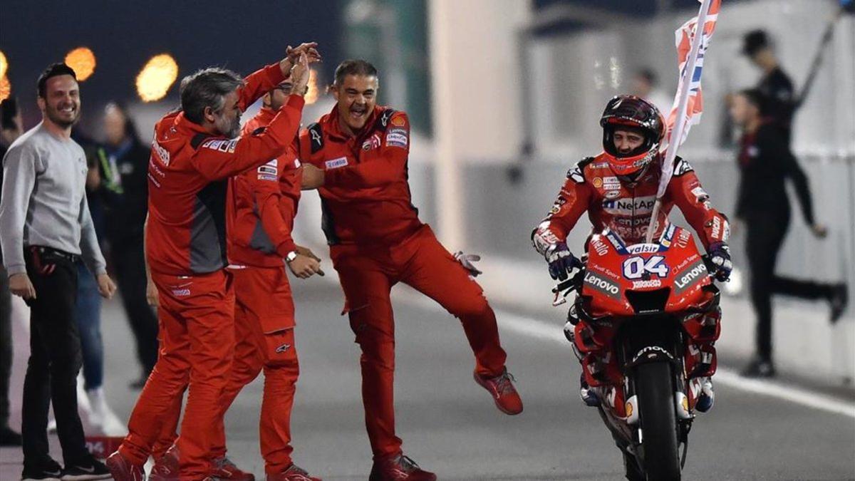 Andrea Dovizioso inauguró el Mundial con un triunfo en Catar