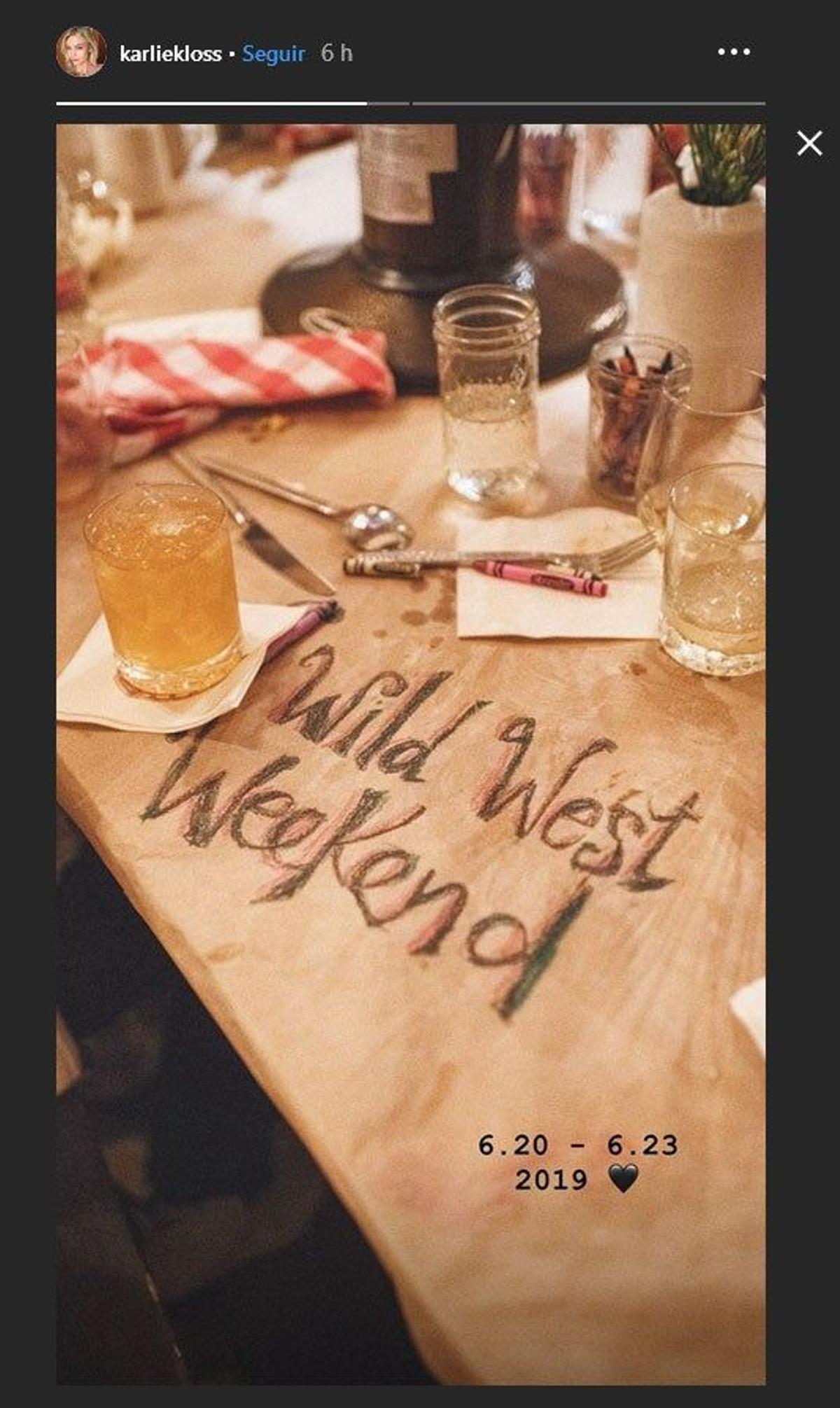 Karlie compartió este detalle de la fiesta 'Wild Wild West'