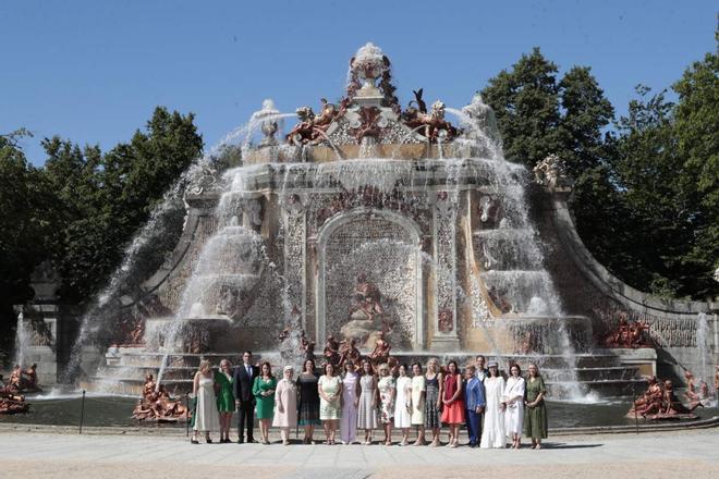 Las primeras damas y caballeros de los participantes en la cumbre de la OTAN visitan la Granja de San Ildefonso