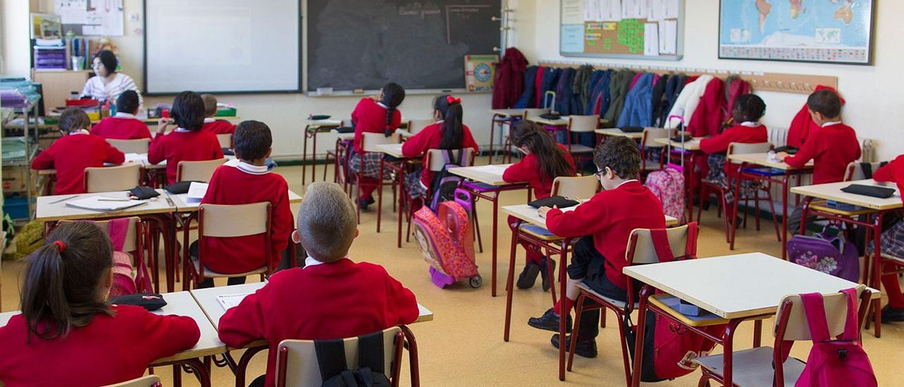 Un colegio concertado en el inicio de curso del año pasado
