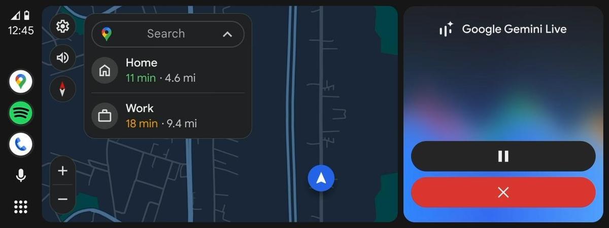 Google Gemini en la pantalla del coche